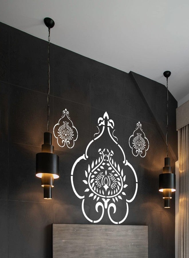 ARandNJ مجموعة قوالب ARandNJ للرسم على الجدران (عبوة واحدة، المقاس: 16 × 24 بوصة) - تصميم مستوحى من فن ميواري، قابلة لإعادة الاستخدام، مناسبة لتزيين جدران المنزل - Image 5
